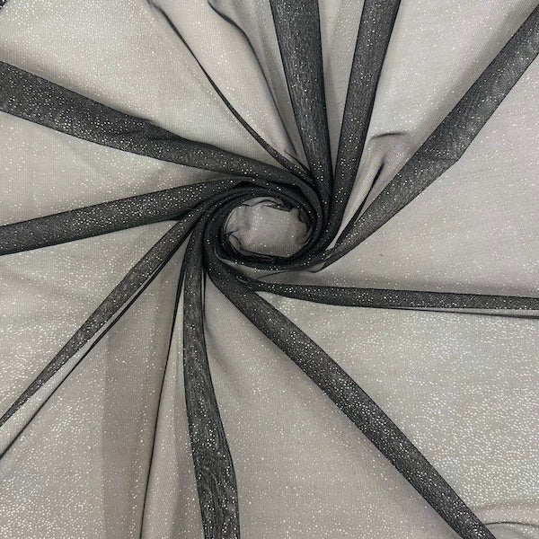 Metallic Foil Dotted Mesh Fabric - Prismatic Fiber Arts