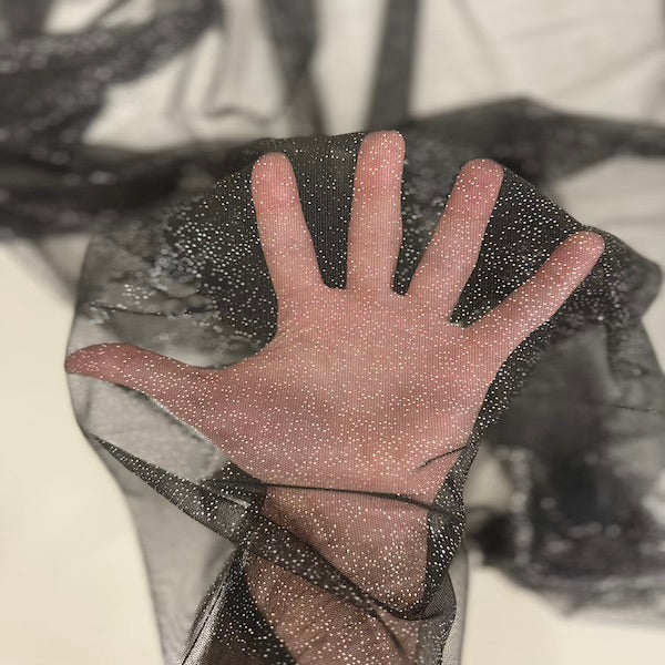 Metallic Foil Dotted Mesh Fabric - Prismatic Fiber Arts