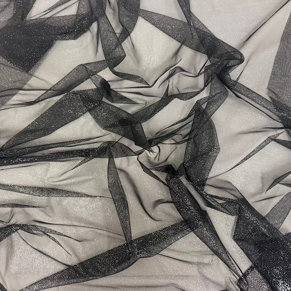 Metallic Foil Dotted Mesh Fabric - Prismatic Fiber Arts
