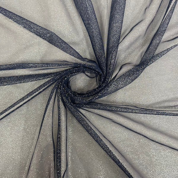 Metallic Foil Dotted Mesh Fabric - Prismatic Fiber Arts