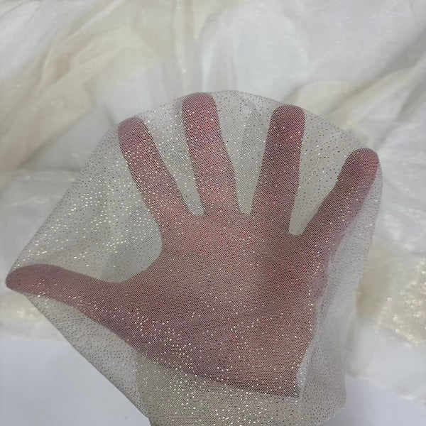 Metallic Foil Dotted Mesh Fabric - Prismatic Fiber Arts