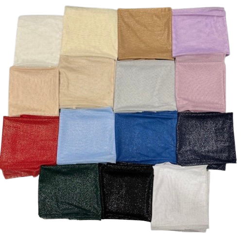 Metallic Foil Dotted Mesh Fabric - Prismatic Fiber Arts