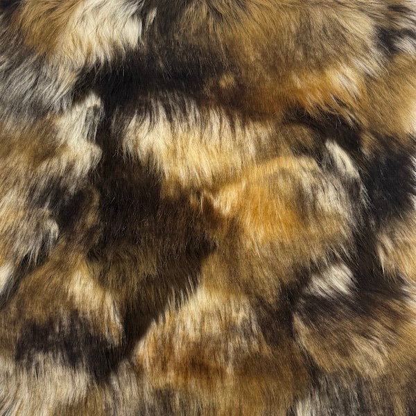 Multicolor Patchwork Faux Fur Fabric - Prismatic Fiber Arts