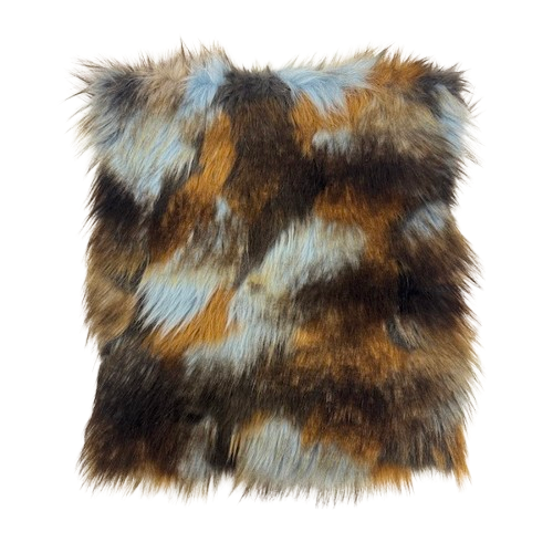 Multicolor Patchwork Faux Fur Fabric - Prismatic Fiber Arts