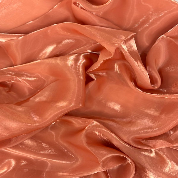 Crystalized Reflective Liquid Faux Silk Chiffon Fabric - Prismatic Fiber Arts