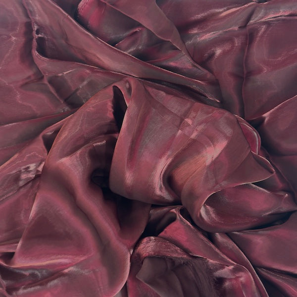 Crystalized Reflective Liquid Faux Silk Chiffon Fabric - Prismatic Fiber Arts