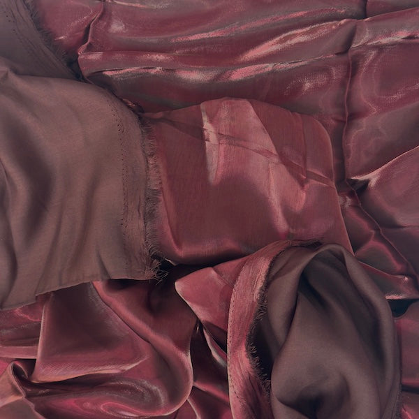 Crystalized Reflective Liquid Faux Silk Chiffon Fabric - Prismatic Fiber Arts
