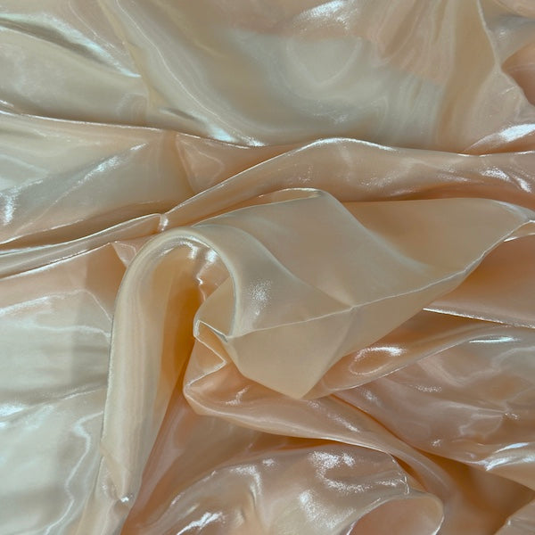 Crystalized Reflective Liquid Faux Silk Chiffon Fabric - Prismatic Fiber Arts