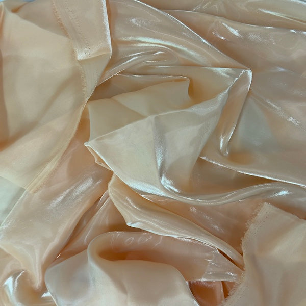 Crystalized Reflective Liquid Faux Silk Chiffon Fabric - Prismatic Fiber Arts