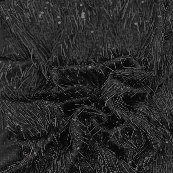 French Fringe Stretch Sequins Fabric - Prismatic Fiber Arts