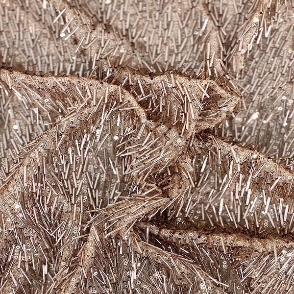 French Fringe Stretch Sequins Fabric - Prismatic Fiber Arts