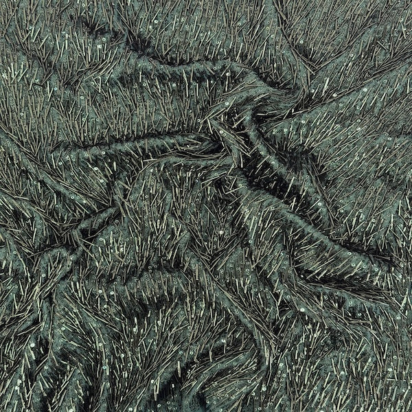 French Fringe Stretch Sequins Fabric - Prismatic Fiber Arts