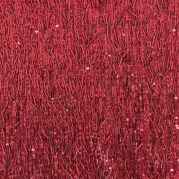 French Fringe Stretch Sequins Fabric - Prismatic Fiber Arts