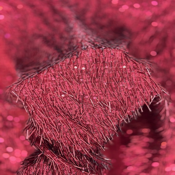 French Fringe Stretch Sequins Fabric - Prismatic Fiber Arts