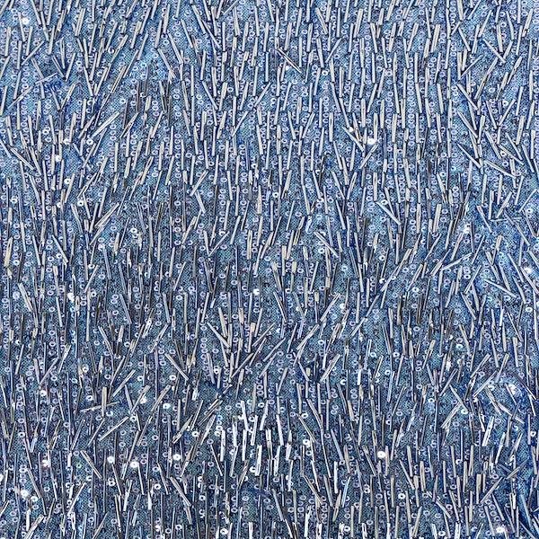 French Fringe Stretch Sequins Fabric - Prismatic Fiber Arts