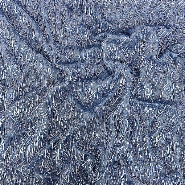 French Fringe Stretch Sequins Fabric - Prismatic Fiber Arts
