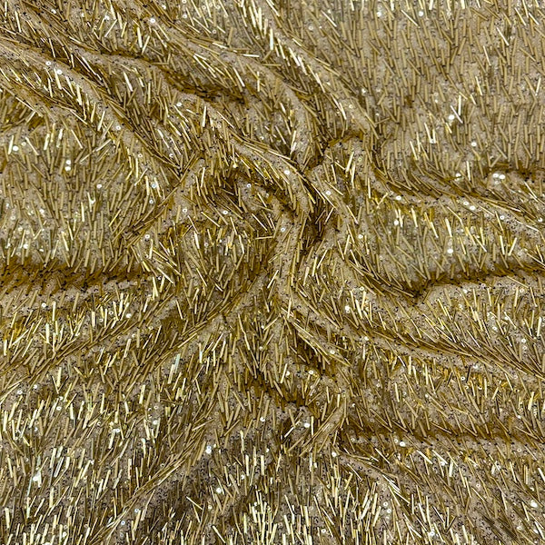 French Fringe Stretch Sequins Fabric - Prismatic Fiber Arts