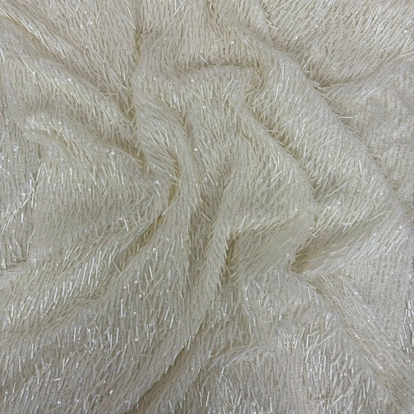 French Fringe Stretch Sequins Fabric - Prismatic Fiber Arts