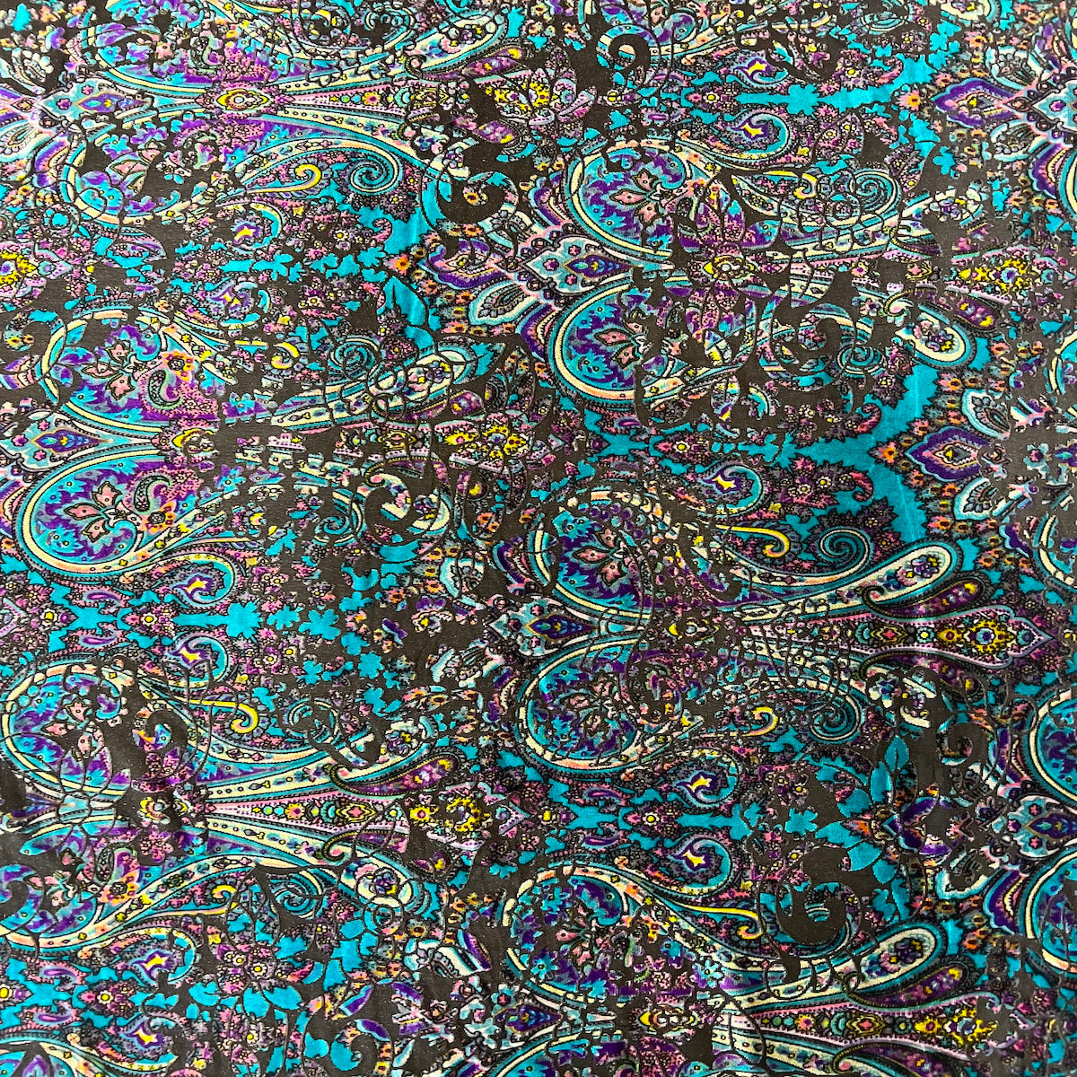 Sur Multicolor Burnout Stretch Velvet Fabric - Prismatic Fiber Arts