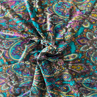 Sur Multicolor Burnout Stretch Velvet Fabric - Prismatic Fiber Arts
