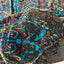 Sur Multicolor Burnout Stretch Velvet Fabric - Prismatic Fiber Arts
