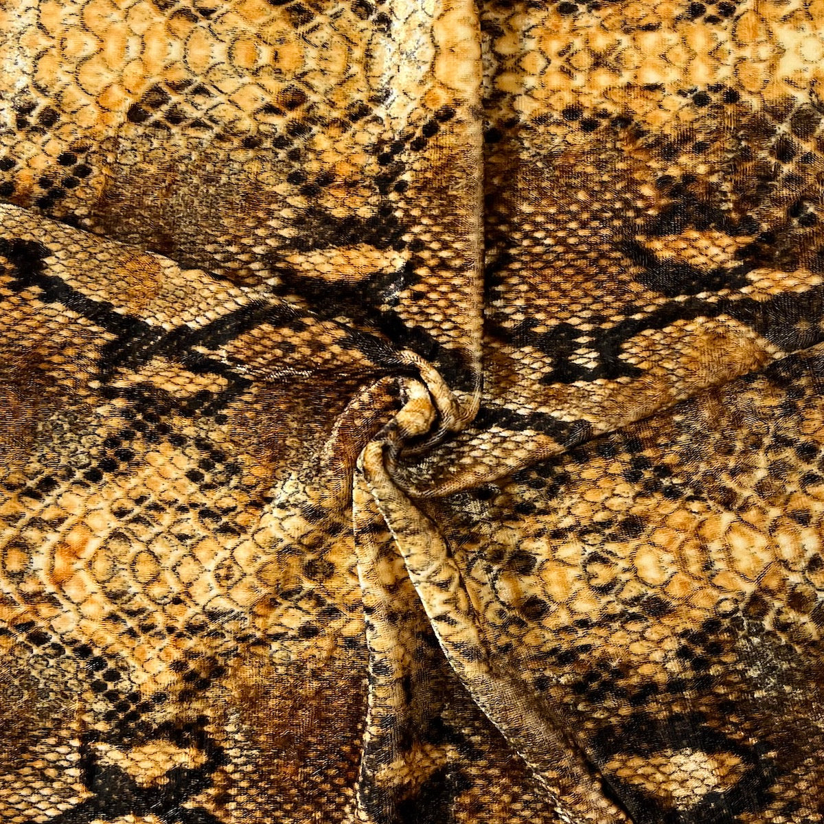 Snakeskin Printed Stretch Velvet Spandex Fabric - Prismatic Fiber Arts
