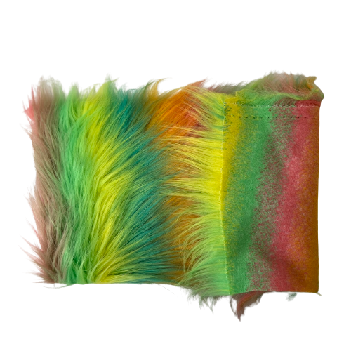 Striped Long Pile Faux Fur Fabric - Prismatic Fiber Arts