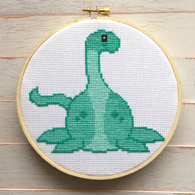 Locness Monster Counted Cross Stitch DIY KIT Intermediate - Prismatic Fiber Arts