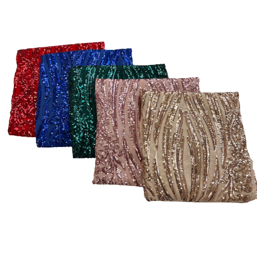 Nebill Stretch Sequins Lace Fabric - Prismatic Fiber Arts