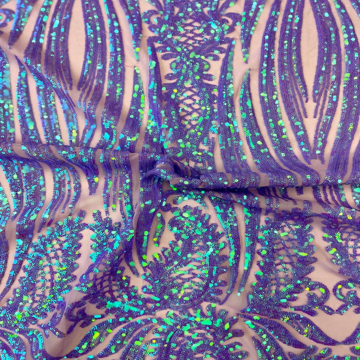 Nebill Stretch Sequins Lace Fabric - Prismatic Fiber Arts