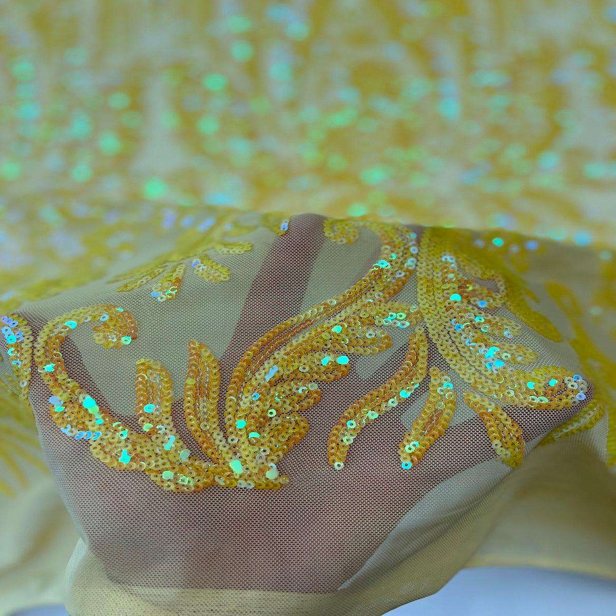 Nebill Stretch Sequins Lace Fabric - Prismatic Fiber Arts
