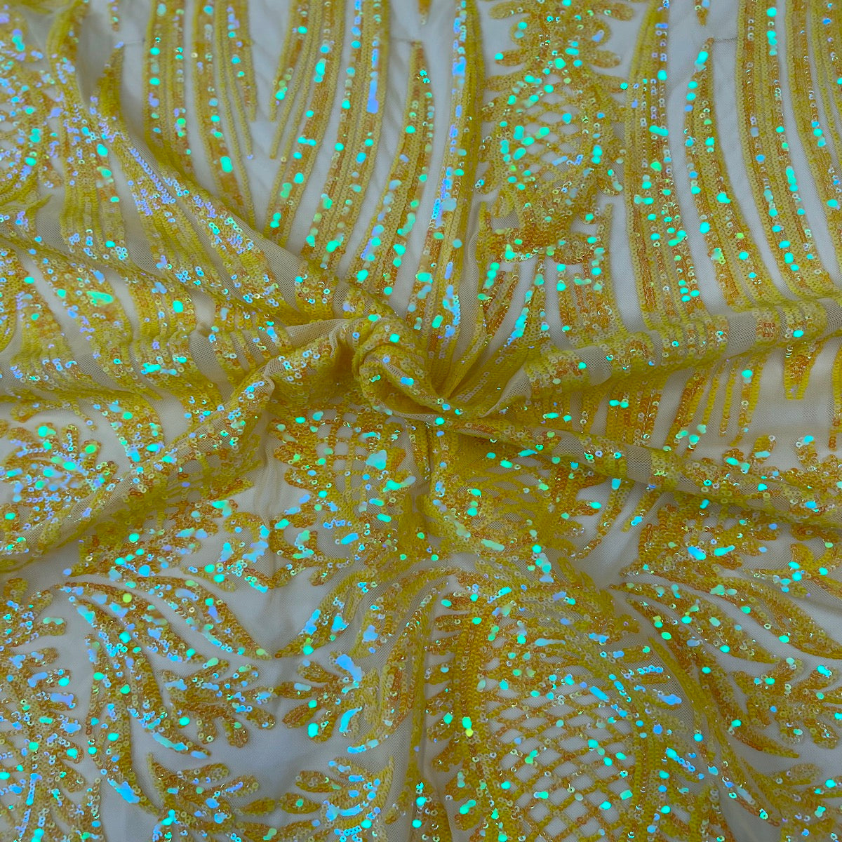 Nebill Stretch Sequins Lace Fabric - Prismatic Fiber Arts