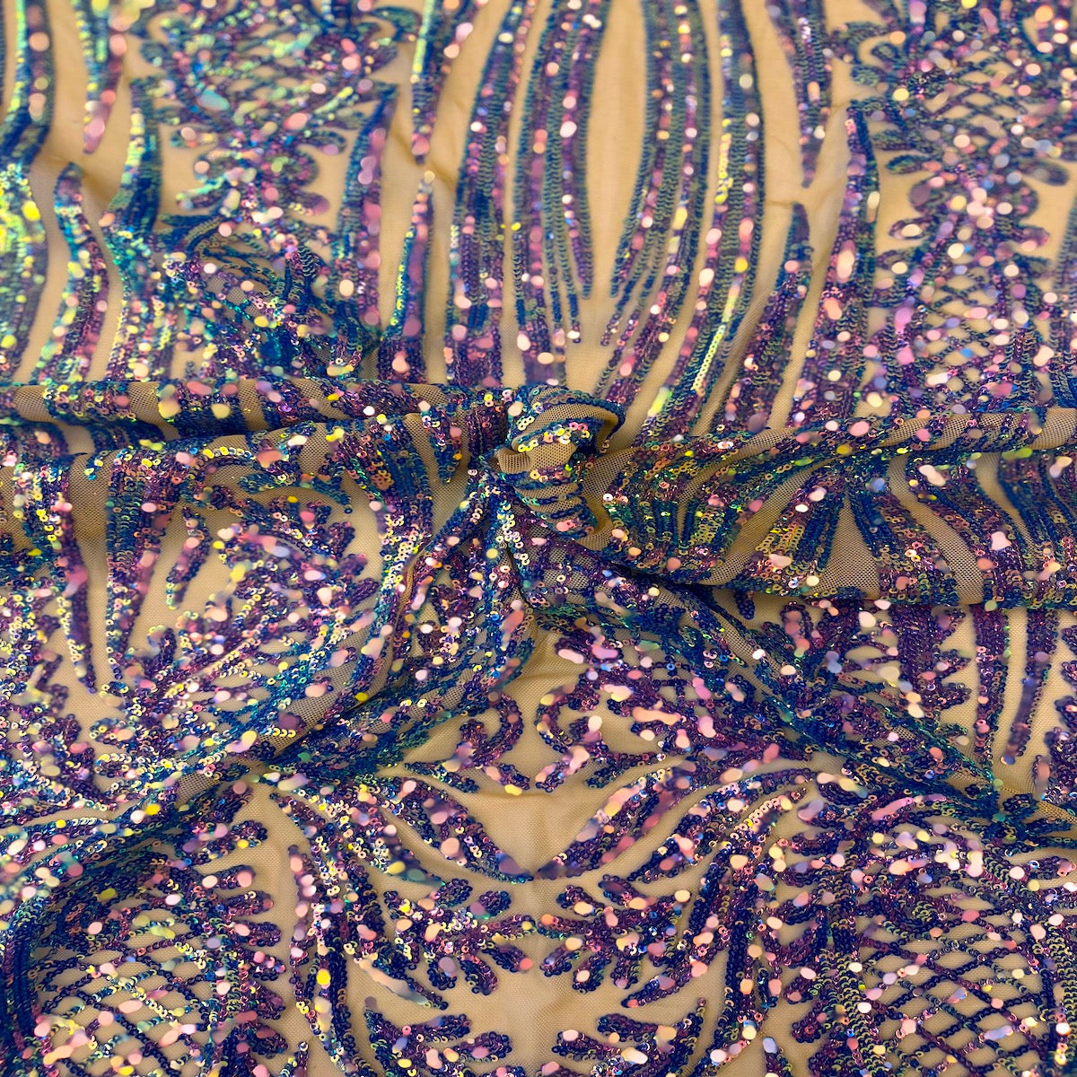 Nebill Stretch Sequins Lace Fabric - Prismatic Fiber Arts