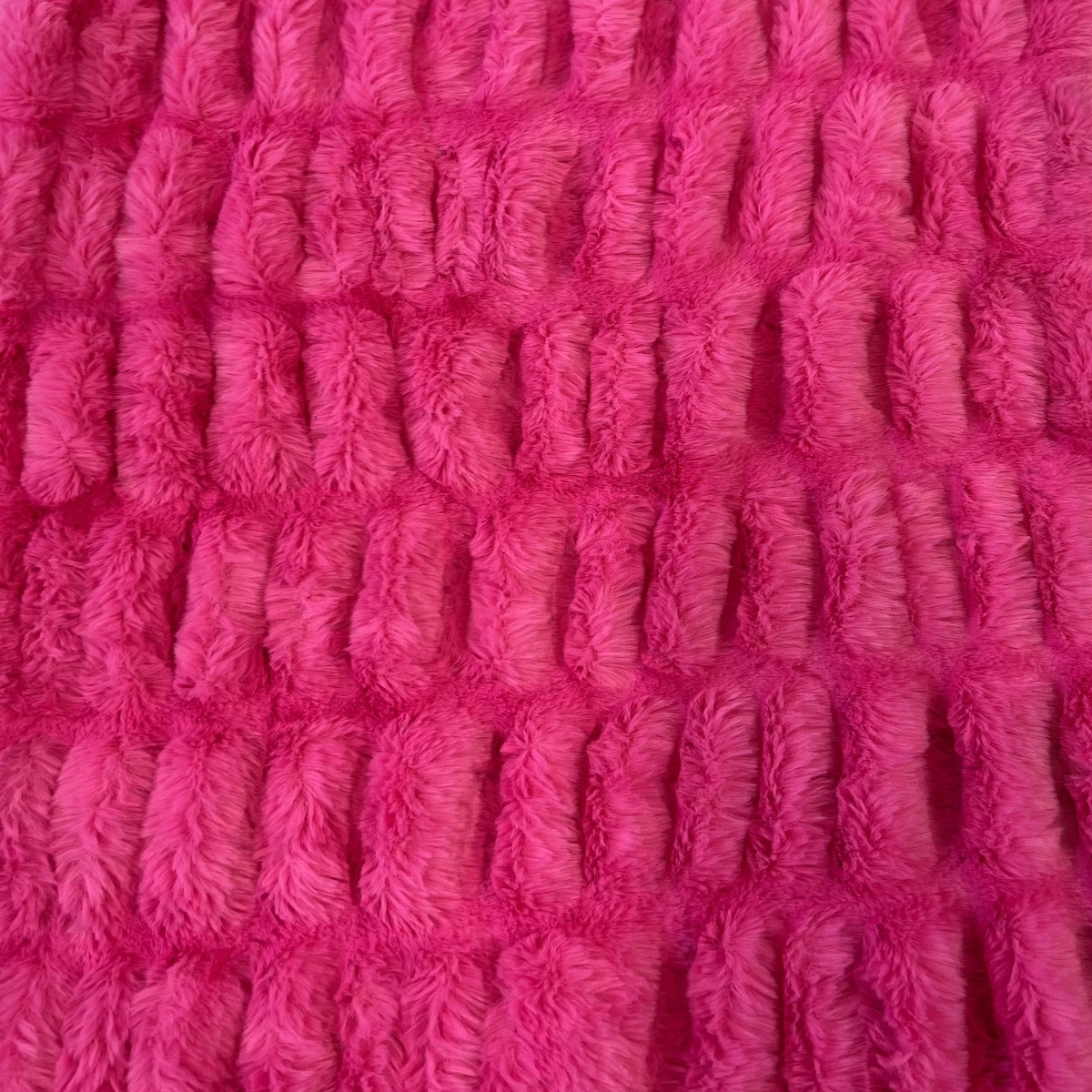 Ruched Chinchilla Stretch Faux Fur Fabric
