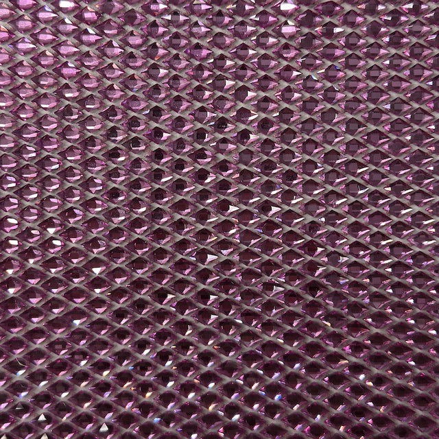 Serene Iridescent Rhinestone Fishnet Lace Fabric - Prismatic Fiber Arts