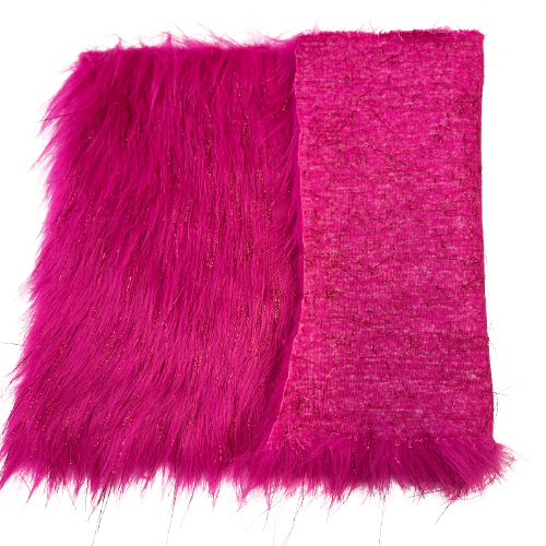 Tinsel Sparkle Glitter Long Pile Shaggy Faux Fur Fabric - Prismatic Fiber Arts