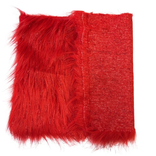 Tinsel Sparkle Glitter Long Pile Shaggy Faux Fur Fabric - Prismatic Fiber Arts