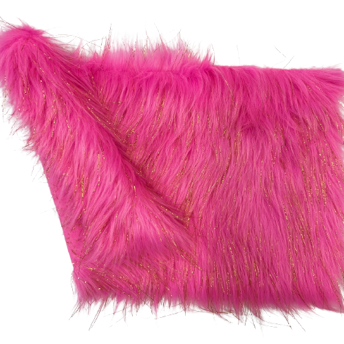 Tinsel Sparkle Glitter Long Pile Shaggy Faux Fur Fabric - Prismatic Fiber Arts