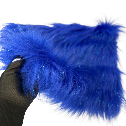 Tinsel Sparkle Glitter Long Pile Shaggy Faux Fur Fabric - Prismatic Fiber Arts