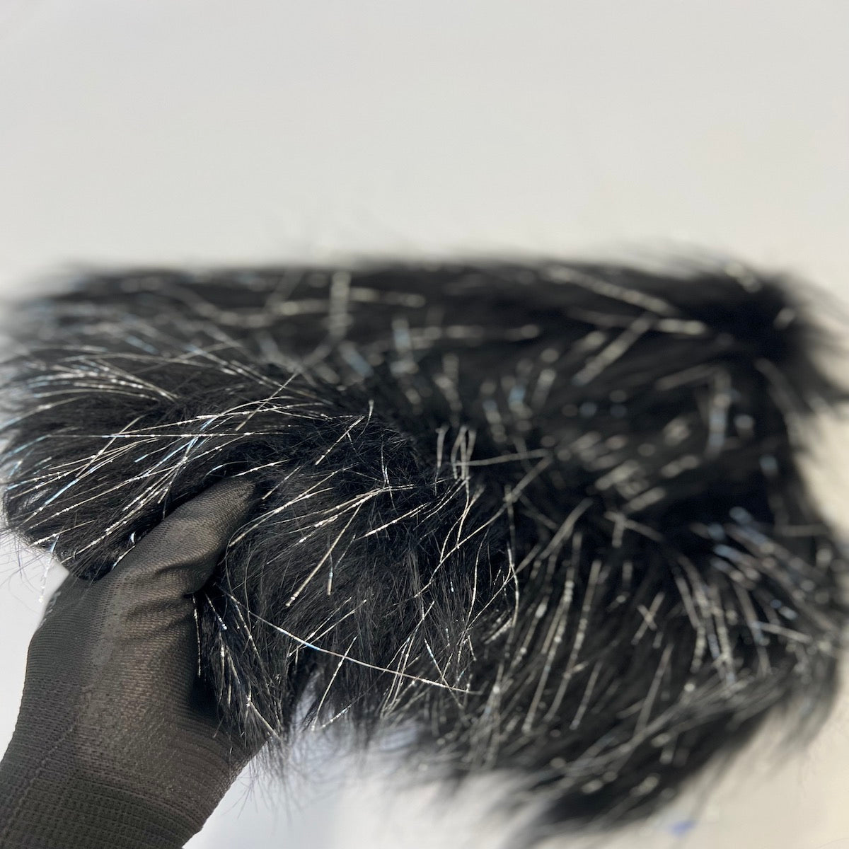Tinsel Sparkle Glitter Long Pile Shaggy Faux Fur Fabric - Prismatic Fiber Arts