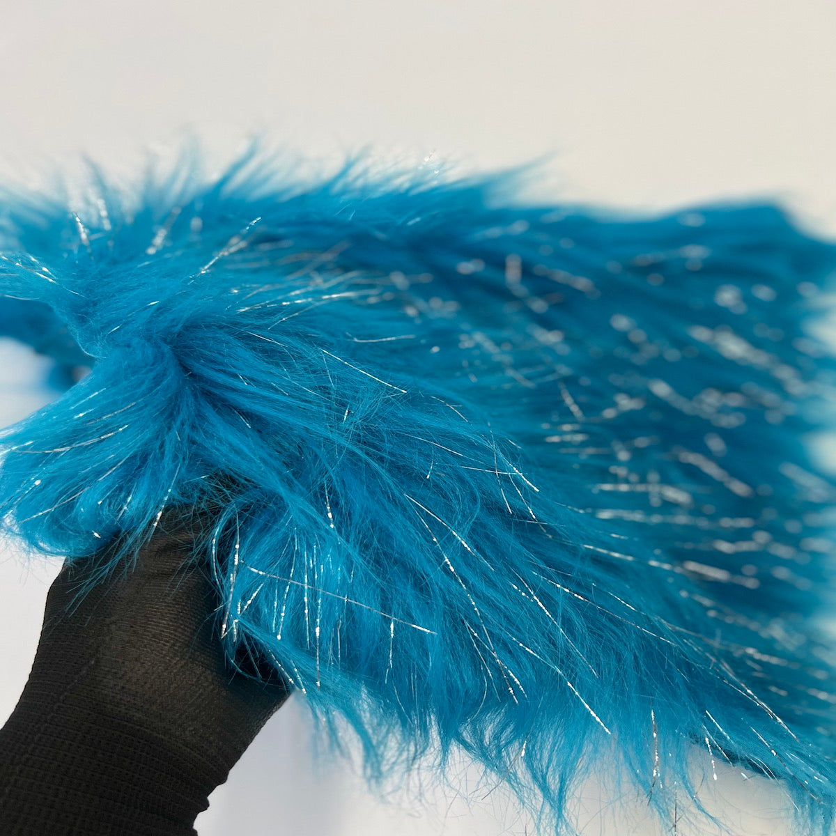Tinsel Sparkle Glitter Long Pile Shaggy Faux Fur Fabric - Prismatic Fiber Arts