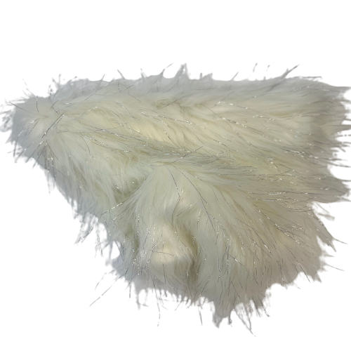 Tinsel Sparkle Glitter Long Pile Shaggy Faux Fur Fabric - Prismatic Fiber Arts