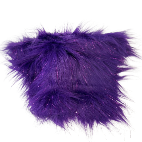 Tinsel Sparkle Glitter Long Pile Shaggy Faux Fur Fabric - Prismatic Fiber Arts