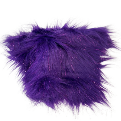 Tinsel Sparkle Glitter Long Pile Shaggy Faux Fur Fabric - Prismatic Fiber Arts