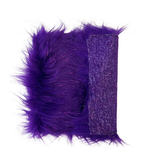 Tinsel Sparkle Glitter Long Pile Shaggy Faux Fur Fabric - Prismatic Fiber Arts