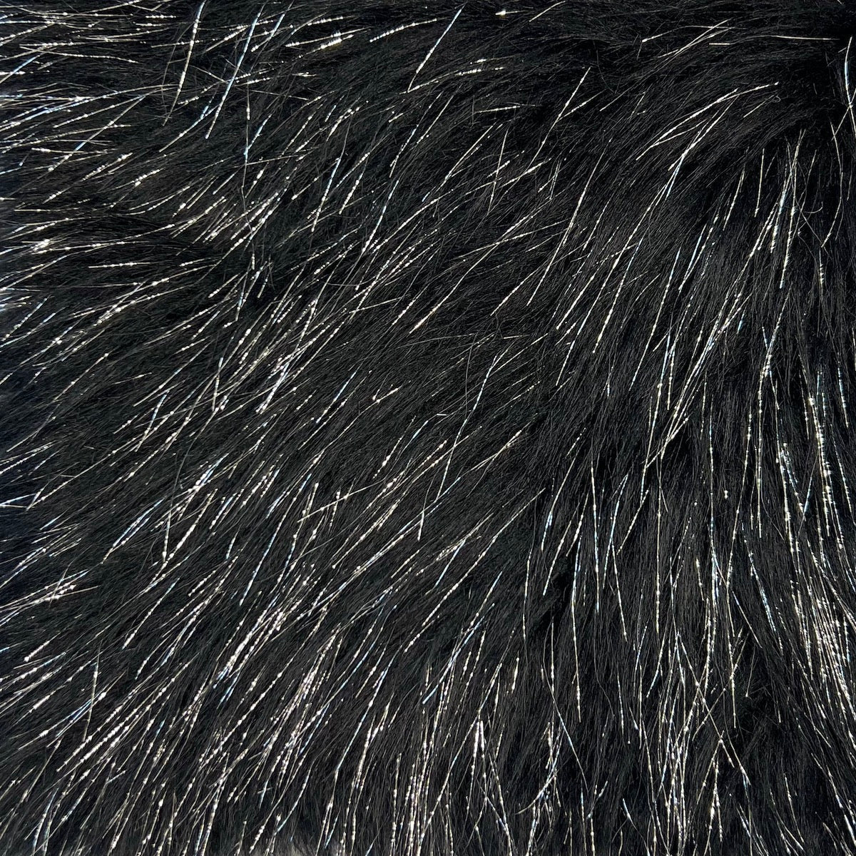 Tinsel Sparkle Glitter Long Pile Shaggy Faux Fur Fabric - Prismatic Fiber Arts