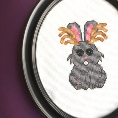 Jackalope Counted Cross Stitch DIY KIT Intermediate - Prismatic Fiber Arts