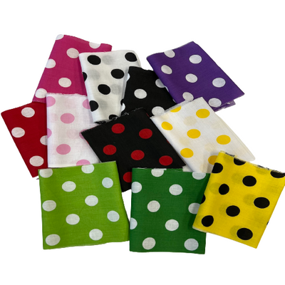 Big Polka Dot Printed Poly Cotton Fabric - Prismatic Fiber Arts