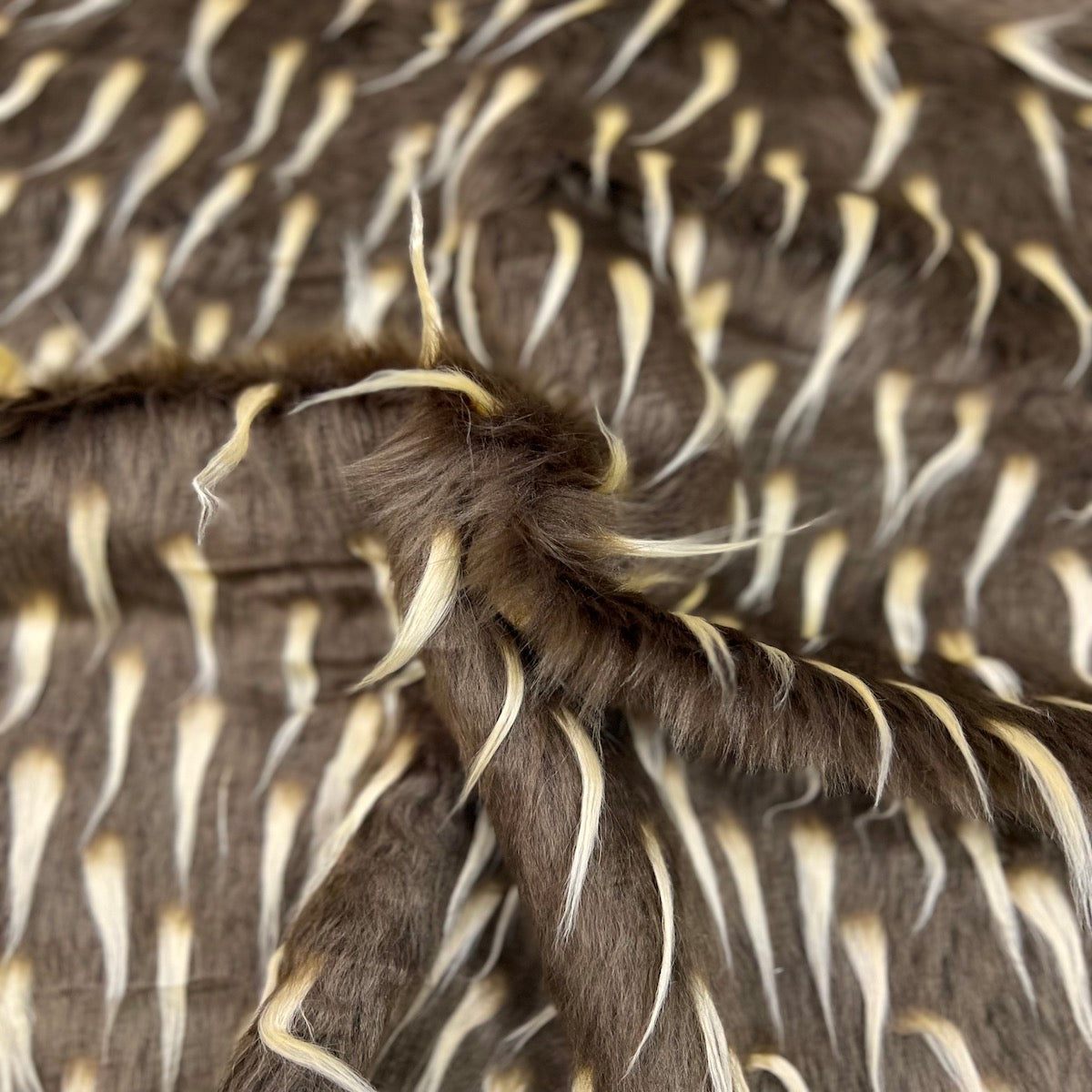 Two Tone Spike Shaggy Faux Fur Fabric - Prismatic Fiber Arts