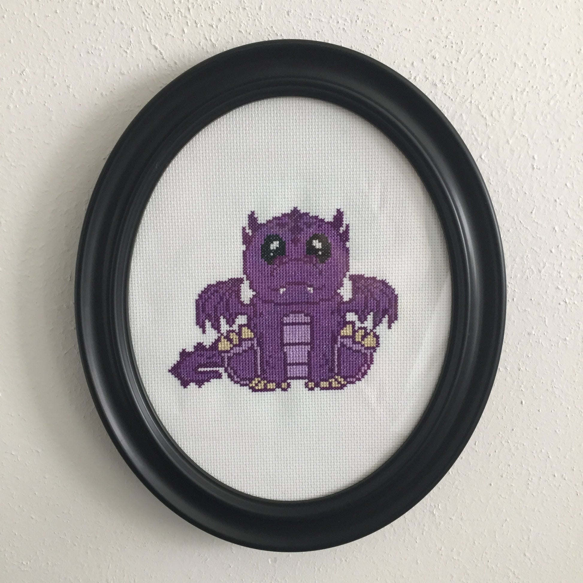 Purple Dragon Counted Cross Stitch DIY KIT Intermediate - Prismatic Fiber Arts